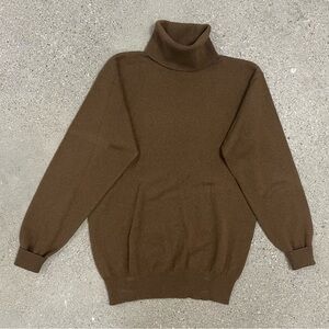 Vintage Country Shop 100% Cashmere Preppy Caramel Lightweight Pullover Sweater